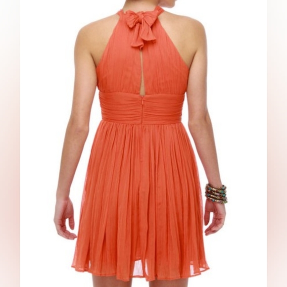 Fall Orange Chiffon Dress - Picture 4 of 10